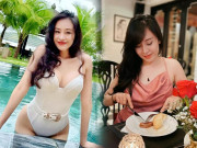 Tự nhận là gái ngoan, bà Tưng Huyền Anh khéo khoe đường cong bằng đồ một mảnh