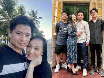 "Thị Mầu" Thu Huyền có chồng làm chức to về nhà vẫn rửa bát, 2 quý tử giờ cao lớn vượt bố mẹ gây bất ngờ