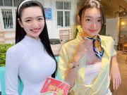Thời trang - Cô giáo thực tập sinh lai 3 dòng máu, diện áo dài trắng khó giấu đường cong, sáng rực ngày khai giảng