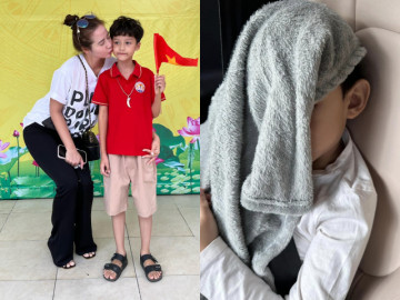 Sao Việt ngày khai giảng: Huyền Lizzie cho quý tử học trường công gần nhà, Tự Long khiến con gái giống hệt bố hãnh diện