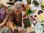 Bếp Eva - Hồng Đăng khoe bữa tối lúc gần nửa đêm cùng vợ, "lao động vất vả nên ăn giờ hơi oái oăm"