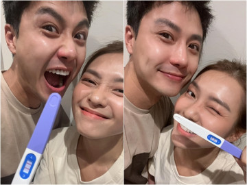 Thanh Sơn và Khả Ngân đồng loạt đăng ảnh thông báo 2 vạch: Mạnh Trường nói 1 câu 10 điểm không có nhưng