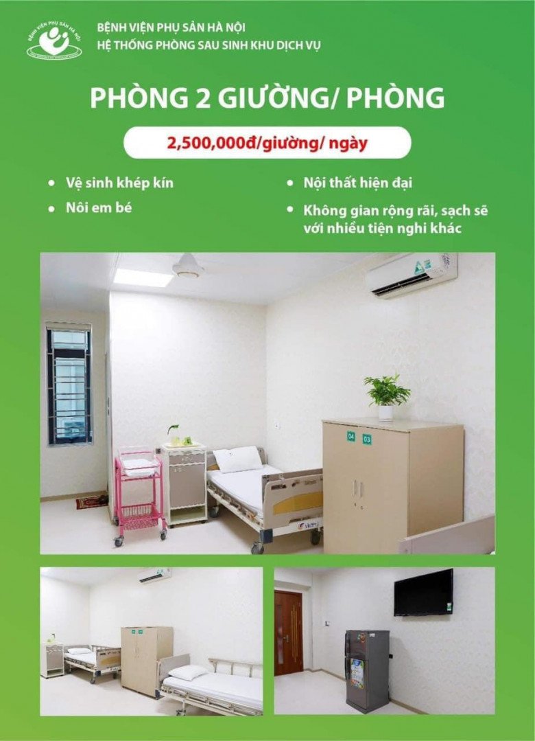 Bệnh viện Phụ sản Hà Nội công bố tăng giá giường nằm thường và giường nằm dịch vụ. 