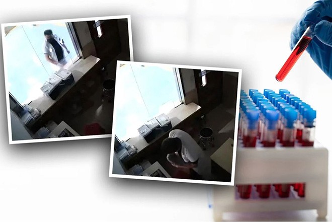 Chồng cô Hoàng đã giả mạo bác sĩ, lẻn vào phòng xét nghiệm để thêm nước vào mẫu máu của vợ mình