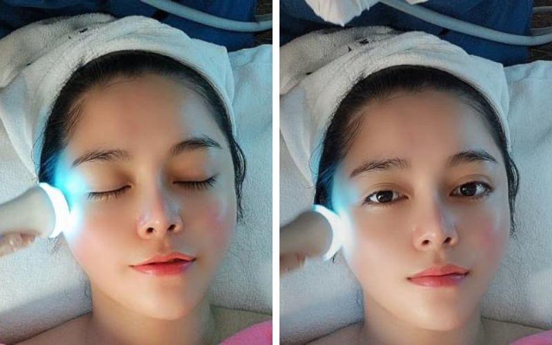 Không chỉ tự skincare tại gia, cô nàng này còn rất đầu tư chăm sóc da với các lộ trình chuyên sâu tại spa để cung cấp cho làn da dưỡng chất tốt nhất.
