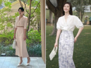 Thời trang - Phụ nữ thanh lịch không mặc váy ngắn trên gối, hở mỗi cổ chân nhưng đi đâu ai cũng nhớ