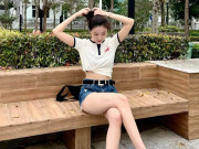 Làm đẹp - Vóc dáng nuột nà cao 1m73 của chân dài Thanh Hóa đóng công an hút 1,3 triệu view