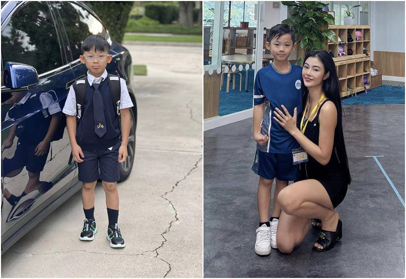 Trong những hình ảnh trước đó được chia sẻ cũng cho thấy mỗi lần xuất hiện cùng con trai ở trường học, phong cách của bà mẹ Hoa hậu ăn chơi nhất Việt Nam cũng vừa thanh lịch nhưng vừa quyến rũ.
