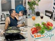 Bếp Eva - Ông trùm giang hồ "Hương Ga" ngoài đời là siêu mẫu 1m85 đảm đang, không ngại vào bếp nấu cho vợ đẹp kém 16 tuổi