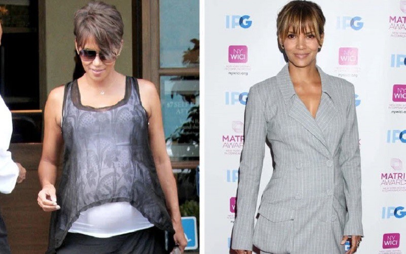 Tăng 16kg sau khi mang thai, sau sinh Halle Berry lấy lại vóc dáng bằng cách ăn nhiều bữa nhỏ, tránh các thực phẩm giàu natri và đồ chiên rán để giữ cho lượng đường trong máu ổn định.
