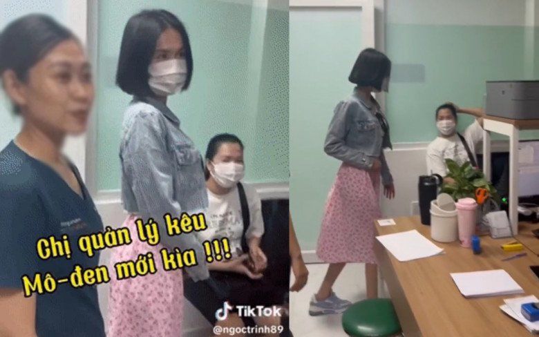 Ngọc Trinh đi hút trứng.