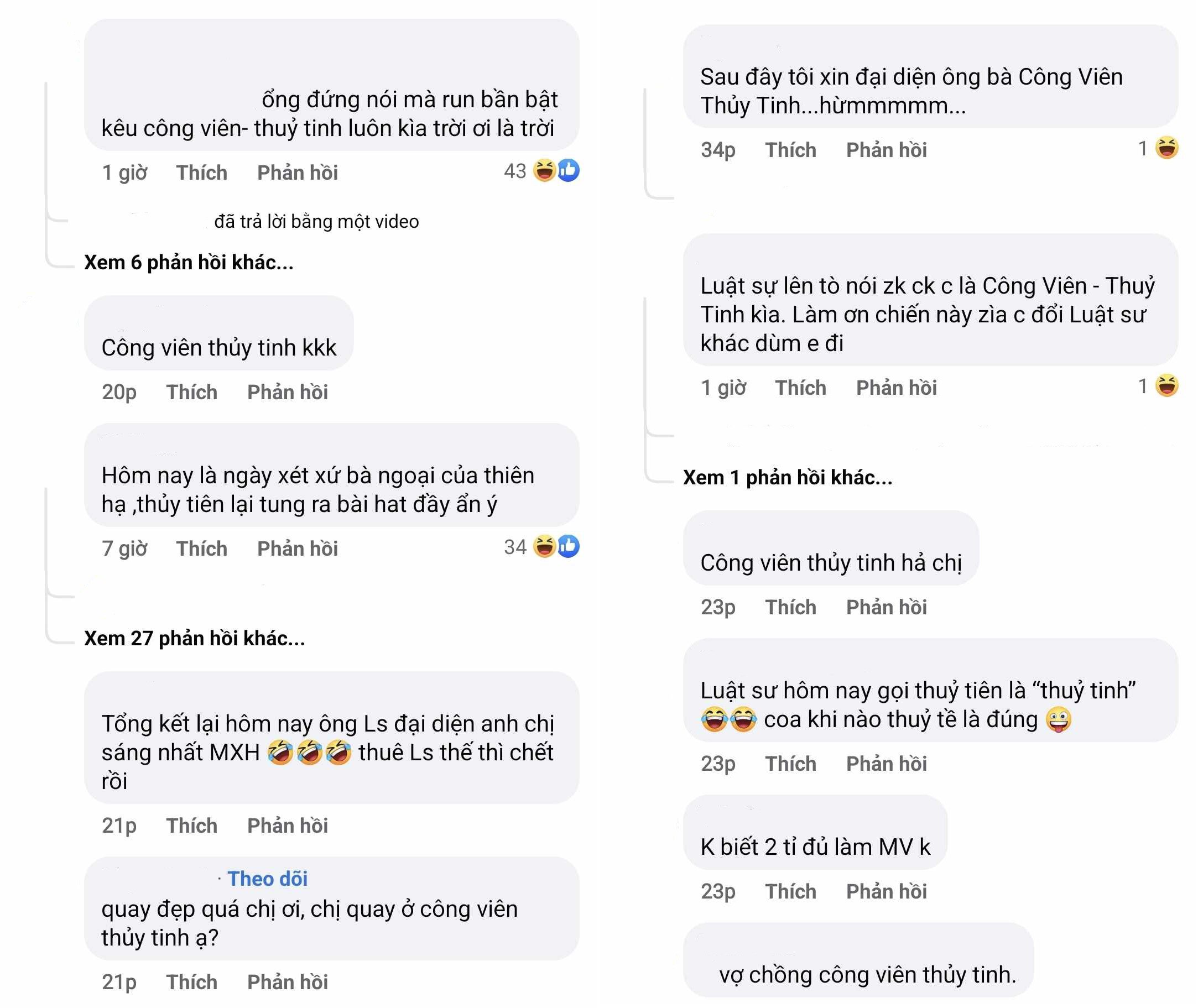Bình luận của cư dân mạng hỏi thăm Thủy Tiên về luật sư đại diện.
