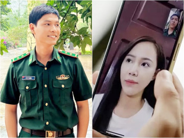 Lộ diện vợ anh bộ đội biên phòng điển trai nhất VTV: Nhìn qua điện thoại vẫn xinh, là diễn viên quen thuộc