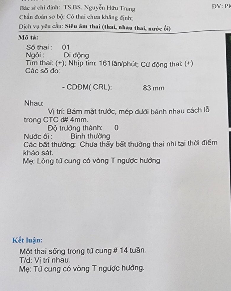 Dù đặt vòng tránh thai nhưng chị P. vẫn có thai. (Ảnh: BSCC)