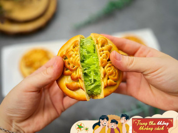 Mẹ đảm gợi ý cách làm bánh Trung thu nướng nhân dừa pha lê từ nồi chiên không dầu