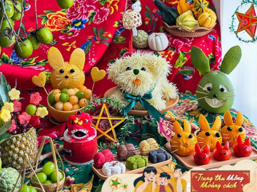 9X khoe mâm cỗ Tết Trung thu sớm làm 3 tiếng là xong, ai bí ý tưởng bày cỗ tham khảo ngay