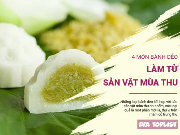 4 loại bánh dẻo được kết hợp với các sản vật mùa thu vô cùng sáng tạo, lại có vẻ đẹp hút mắt, khó cưỡng