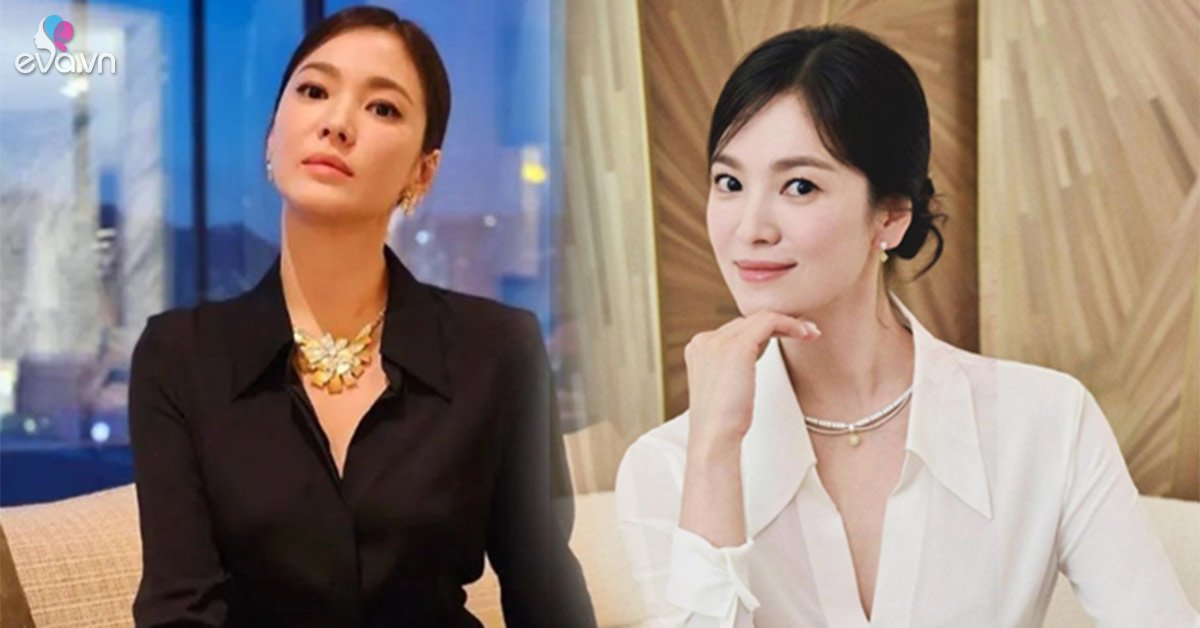 Song Hye Kyo mặc áo sơ mi đơn giản mà xứng tầm chị đại, phanh nhẹ hàng cúc đủ quyến rũ - 10