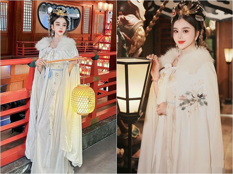 Mới đây, trên trang cá nhân, Lâm Khánh Chi vừa đăng tải hình ảnh của mình trong trang phục chị Hằng mừng Tết Trung thu.
