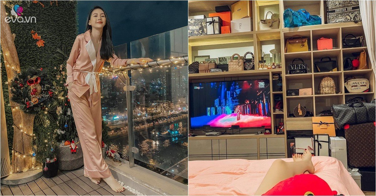 Ngôi nhà của Tân Hoa hậu Bùi Quỳnh Hoa: Bên ngoài ban công rất “chill”, bên trong trưng bộ sưu tập đắt tiền - 4