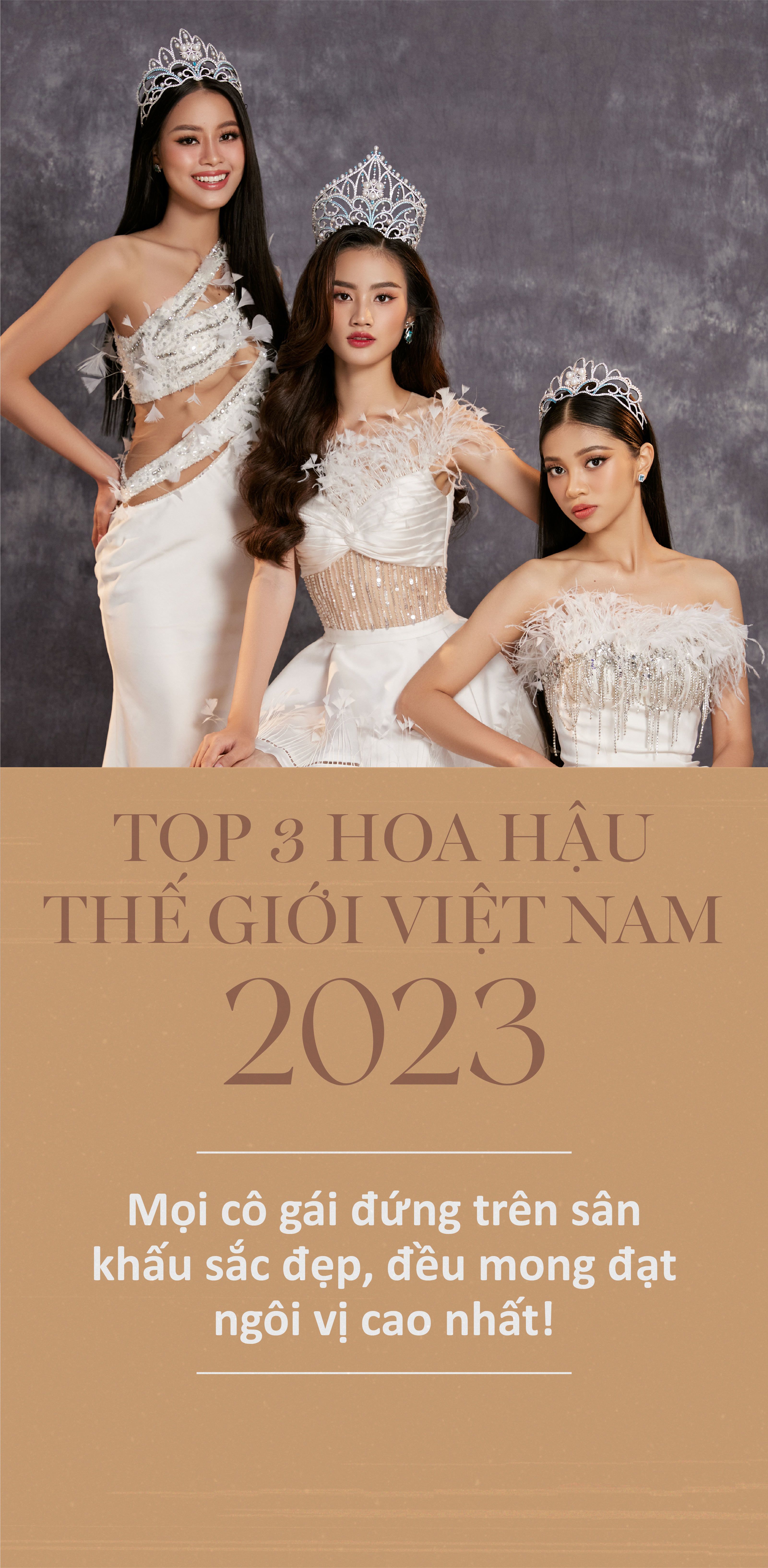 Top 3 Miss World Vietnam 2023: Mọi cô gái đứng trên sân khấu sắc đẹp, đều mong đạt ngôi vị cao nhất! - 1