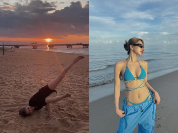 Sao Việt 24h: Mẹ 2 con Diệp Lâm Anh ke đầu giữa bãi biển khiến người xem há hốc mồm, diva Hồng Nhung đòi làm cùng