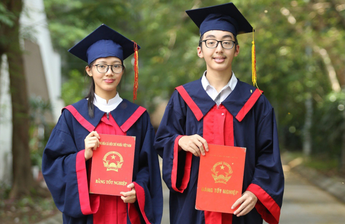 Khánh Anh (trái) và Huy Anh. Ảnh: Gia đình cung cấp