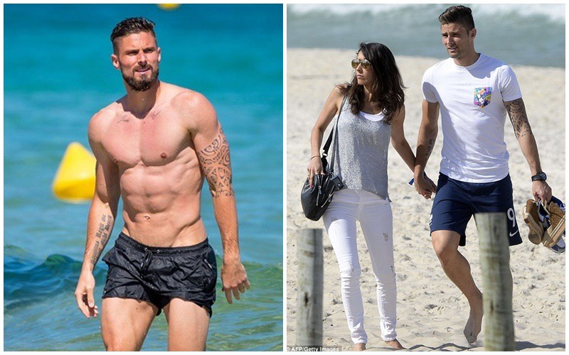 'Quý ông sân cỏ' Olivier Giroud sở hữu body đẹp không kém gì CR7 có cuộc hôn nhân ngọt ngào với Jennifer Giroud.
