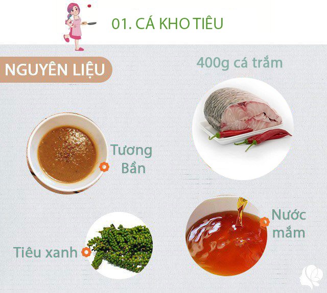 Chuẩn bị: 400g cá trắm cắt khúc, nước mắm, tương bần, vài chùm tiêu xanh, 1 bát ăn cơm nước hàng, bột canh/muối, dầu ăn/mỡ lợn