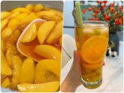 Bếp Eva - Cách làm đào ngâm giòn ngon, không bị màng hỏng, để pha trà mùa hè cực đã