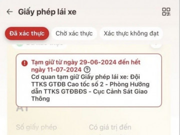 Mới: Chủ xe có thể dùng bản giấy thay thế khi bằng lái xe đã bị tước/tạm giữ trên VNeID?