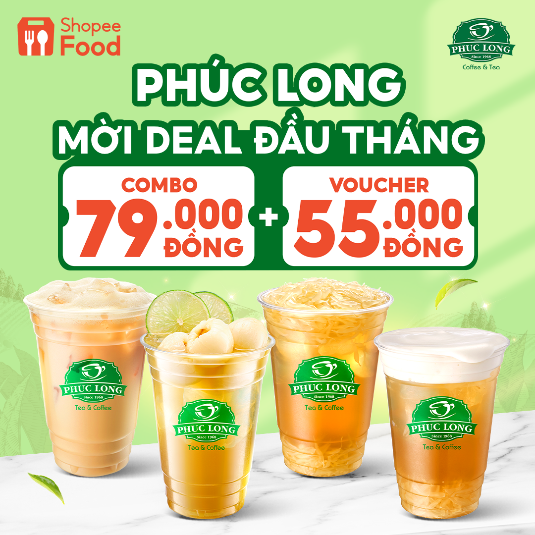 Chỉ với 79.000 đồng, bạn có thể sở hữu ngay combo 2 ly trà sữa Phức Long thơm ngon trong ngày ShopeeFood 7.7. Nhanh tay chốt đơn thôi!