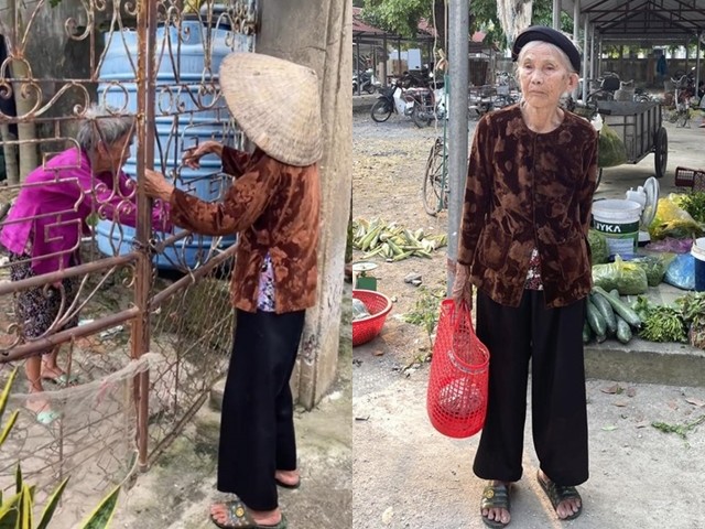 Cụ bà 99 tuổi ở Thanh Hóa vẫn thích cày ruộng, cứ vài hôm lại cuốc bộ qua tâm sự với em gái 90 tuổi