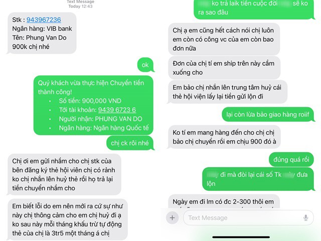 Chị T.N chuyển khoản vào số tài khoản của “shipper dỏm” sau đó mới phát hiện bị lừa