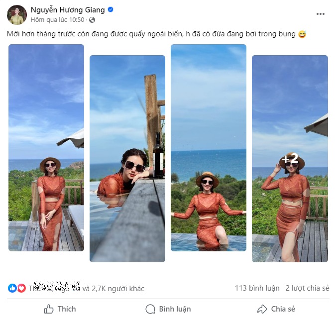 Dòng chia sẻ của nữ diễn viên