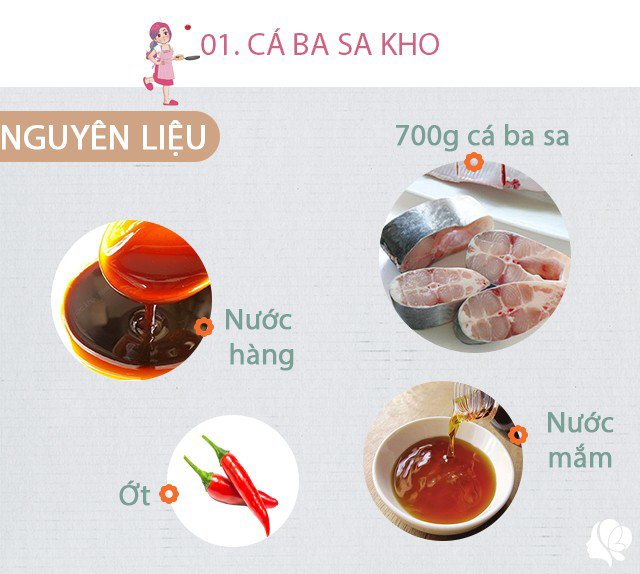 Chuẩn bị: 700g cá ba sa cắt khúc, nước mắm, nước hàng, muối, ớt (nếu ăn được cay), hành khô, riềng, dầu ăn.