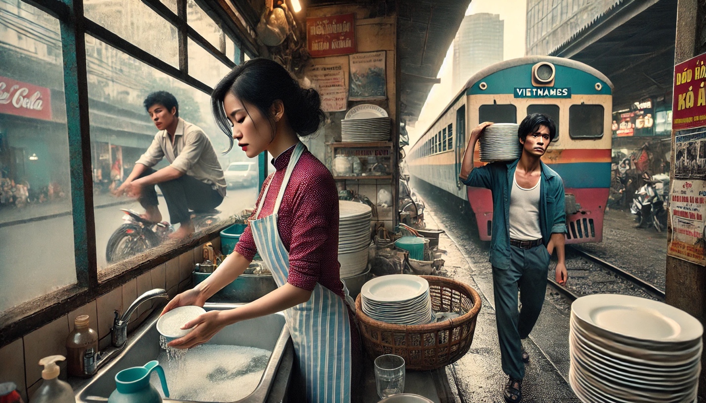 2 vợ chồng tôi vất vả những ngày đầu lập nghiệp.