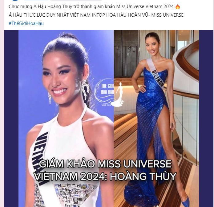 Trước đó có thông tin Hoàng Thùy sẽ là một trong những thành viên ban giám khảo Miss Universe Vietnam 2024.