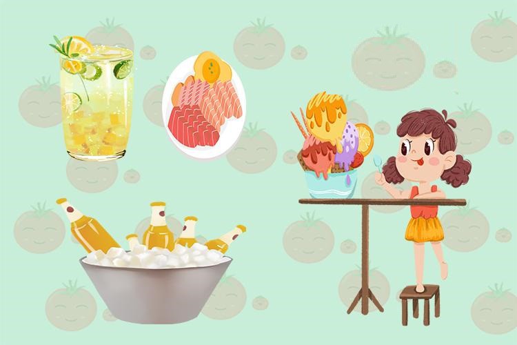 Hạn chế cho trẻ ăn nhiều thực phẩm sống và lạnh.