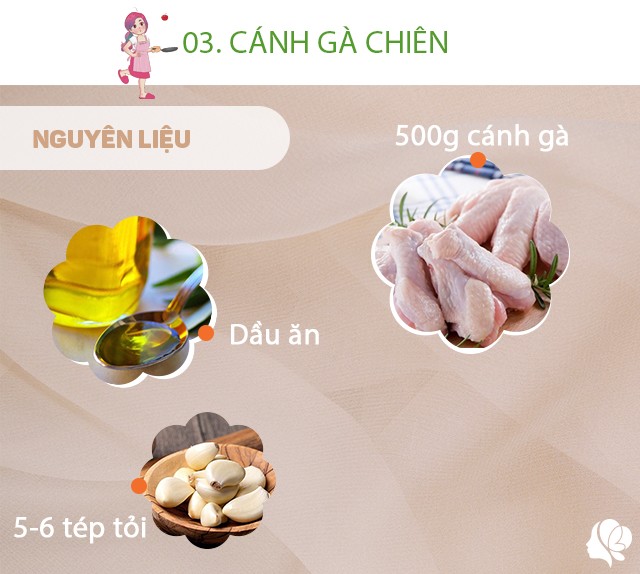 Chuẩn bị: 500g cánh gà, dầu ăn, tỏi.