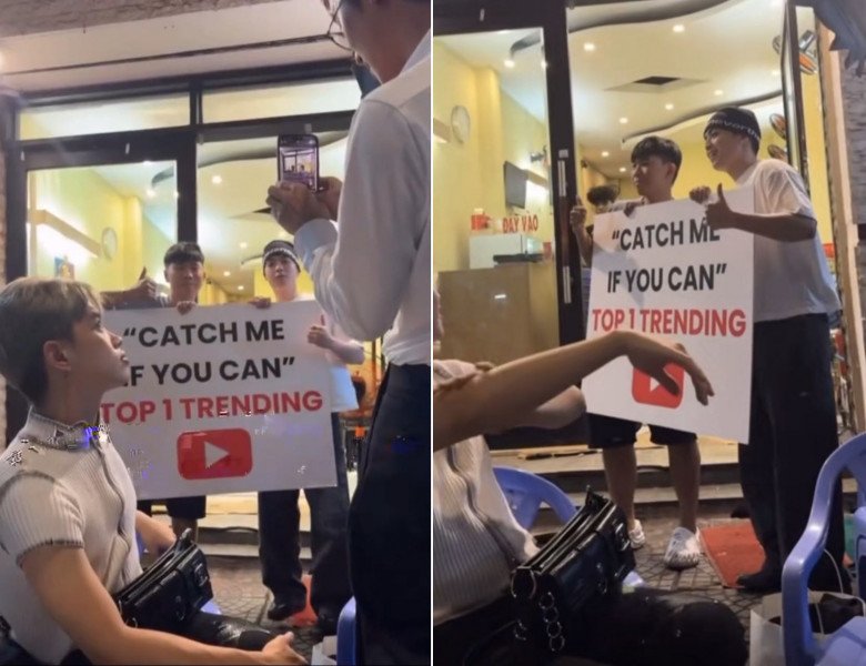 Nhóm anh trai của rapper Negav ra phố ăn mừng.