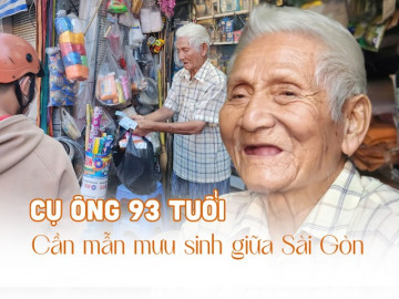 Cụ ông 93 tuổi ngày ngày vẫn cần mẫn mưu sinh ở Sài Gòn, tiết lộ lý do không dám phiền con cháu