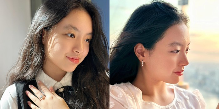 Con gái Thúy Hạnh có góc nghiêng xinh đẹp nhờ chiếc mũi cao. 