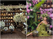 Nhà đẹp - “Rừng” hoa trong nhà thay đổi theo mùa của chị đẹp Hà Thành: Có khi là 1000 bông sen, lúc cả “vườn” hoa loa kèn