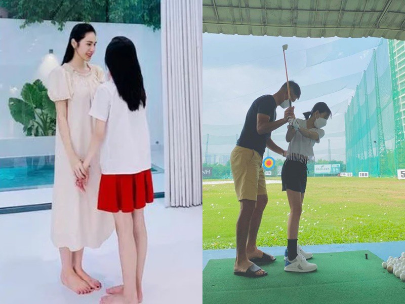 Con gái Công Vinh học trường quốc tế có học phí đắt đỏ, chơi golf từ nhỏ. Mỗi khi đi du lịch, Bánh Gạo được ngồi máy bay hạng thương gia, có cuộc sống giàu có, đủ đầy. 
