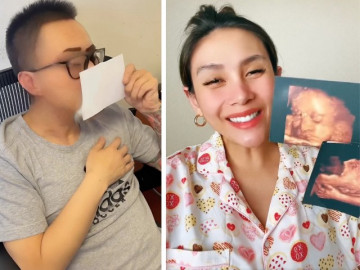 Võ Hoàng Yến khoe ảnh siêu âm thai, chồng nói một câu biết ngay ngoại hình em bé giống ba hay mẹ