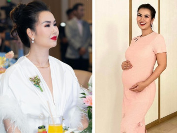 Võ Hạ Trâm đi chấm thi hoa hậu khi mang thai 7 tháng, cân nặng hiện tại khiến mẹ bầu phải than thở