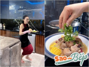 Bếp Eva - Phương Oanh mặc váy bó vào bếp, hút 80.000 like khi ra tay làm món hầm bổ dưỡng