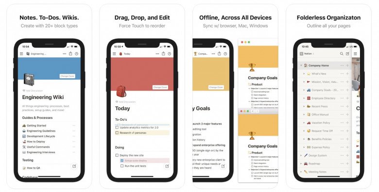 Với nhiều chức năng khác nhau từ ghi chú, tạo bảng kế hoạch cho đến sắp xếp công việc, Notion là ứng dụng ghi chú phổ biển hàng đầu hiện nay.