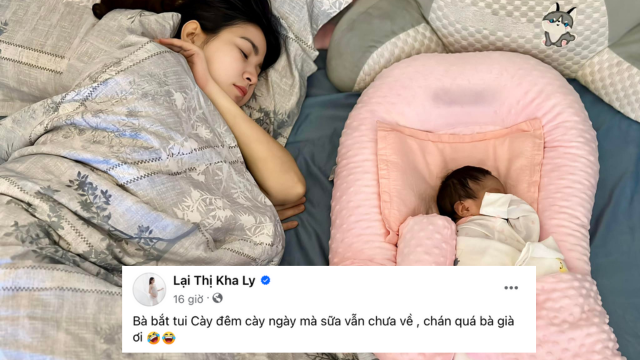 Kha Ly than thở sữa chưa về nhiều sau sinh.